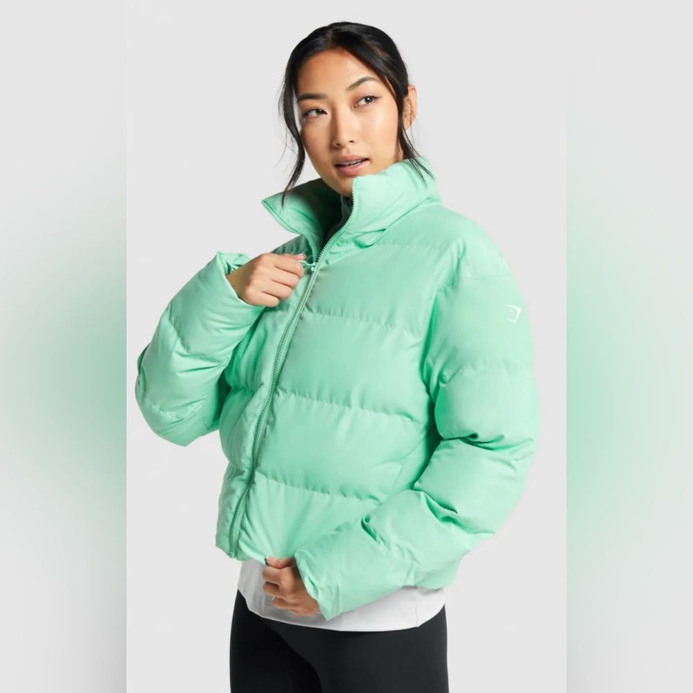 Gymshark Mint Green Puffer Jacket